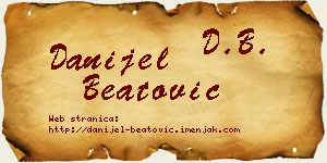 Danijel Beatović vizit kartica